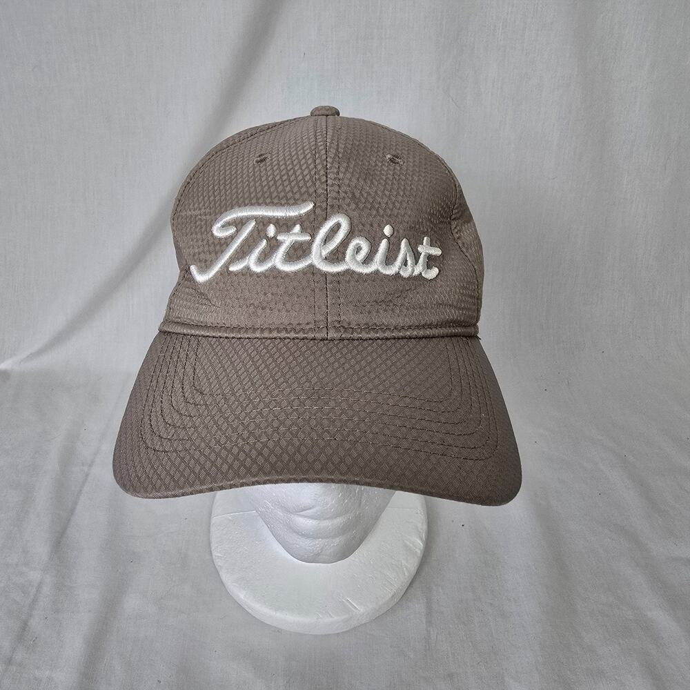 Titleist Golf Tour Performance Hat 6 Panel Adjustable Tan
